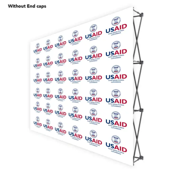 USAID Ateso ONE CHOICE 8 Ft. Fabric Pop Up Display - 89"H Straight Graphic Package