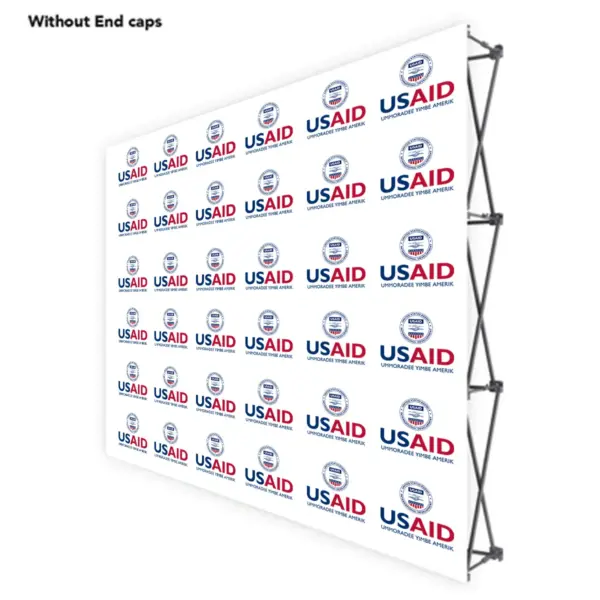 USAID Pulaar ONE CHOICE 8 Ft. Fabric Pop Up Display - 89"H Straight Graphic Package