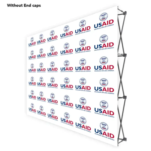 USAID Rutooro ONE CHOICE 8 Ft. Fabric Pop Up Display - 89"H Straight Graphic Package
