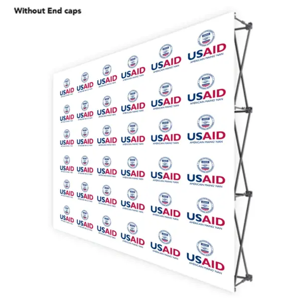 USAID Senufo ONE CHOICE 8 Ft. Fabric Pop Up Display - 89"H Straight Graphic Package