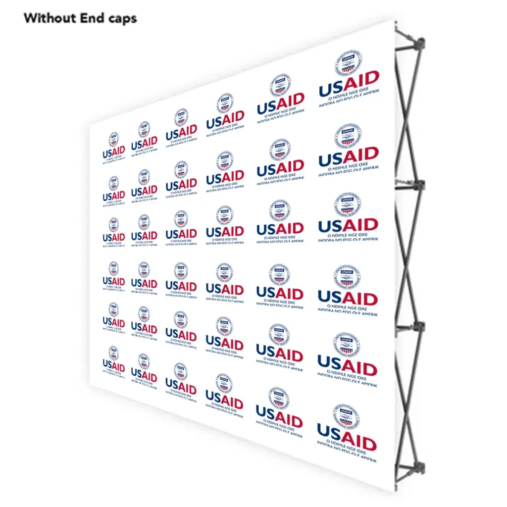 USAID Serere ONE CHOICE 8 Ft. Fabric Pop Up Display - 89"H Straight Graphic Package