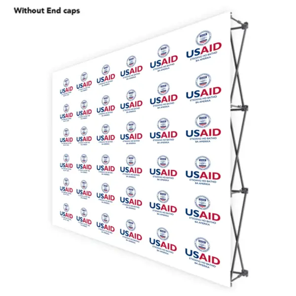 USAID Sesotho ONE CHOICE 8 Ft. Fabric Pop Up Display - 89"H Straight Graphic Package
