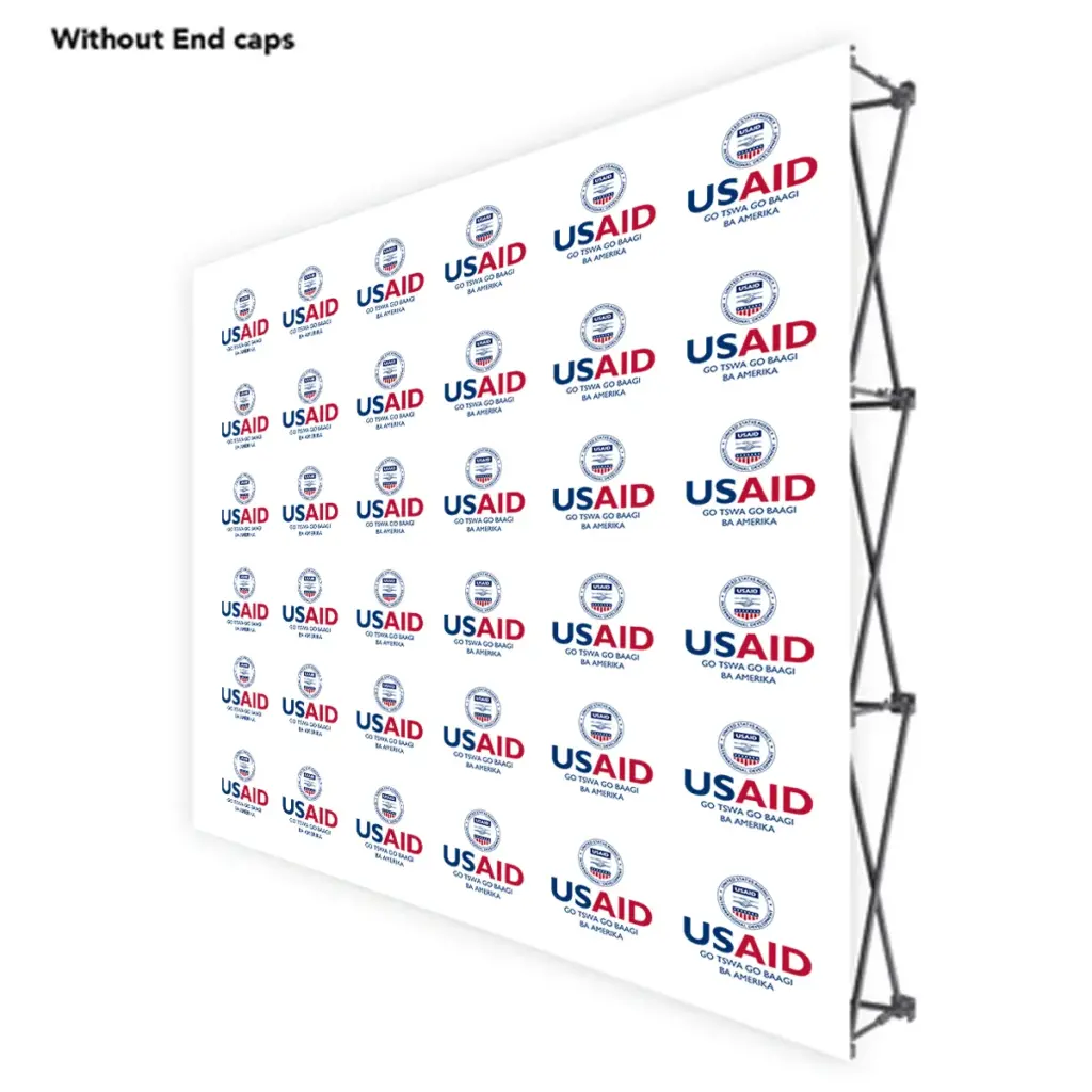USAID Setswana ONE CHOICE 8 Ft. Fabric Pop Up Display - 89"H Straight Graphic Package
