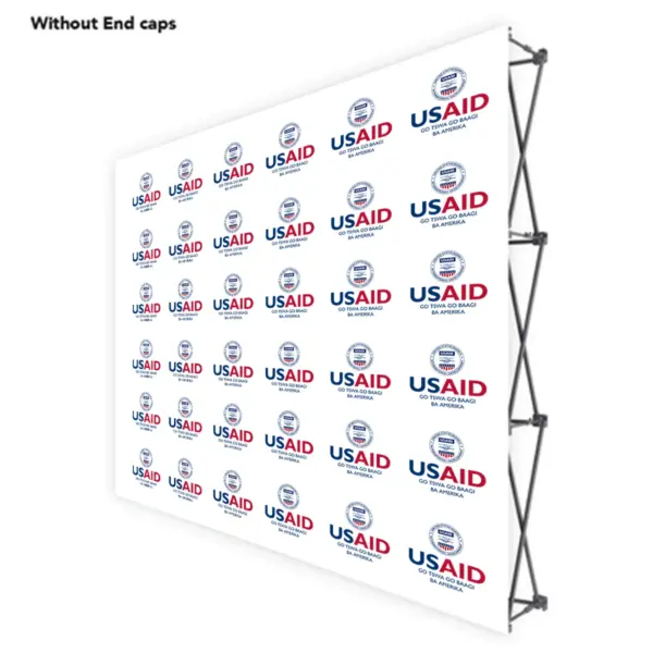 USAID Setswana ONE CHOICE 8 Ft. Fabric Pop Up Display - 89"H Straight Graphic Package