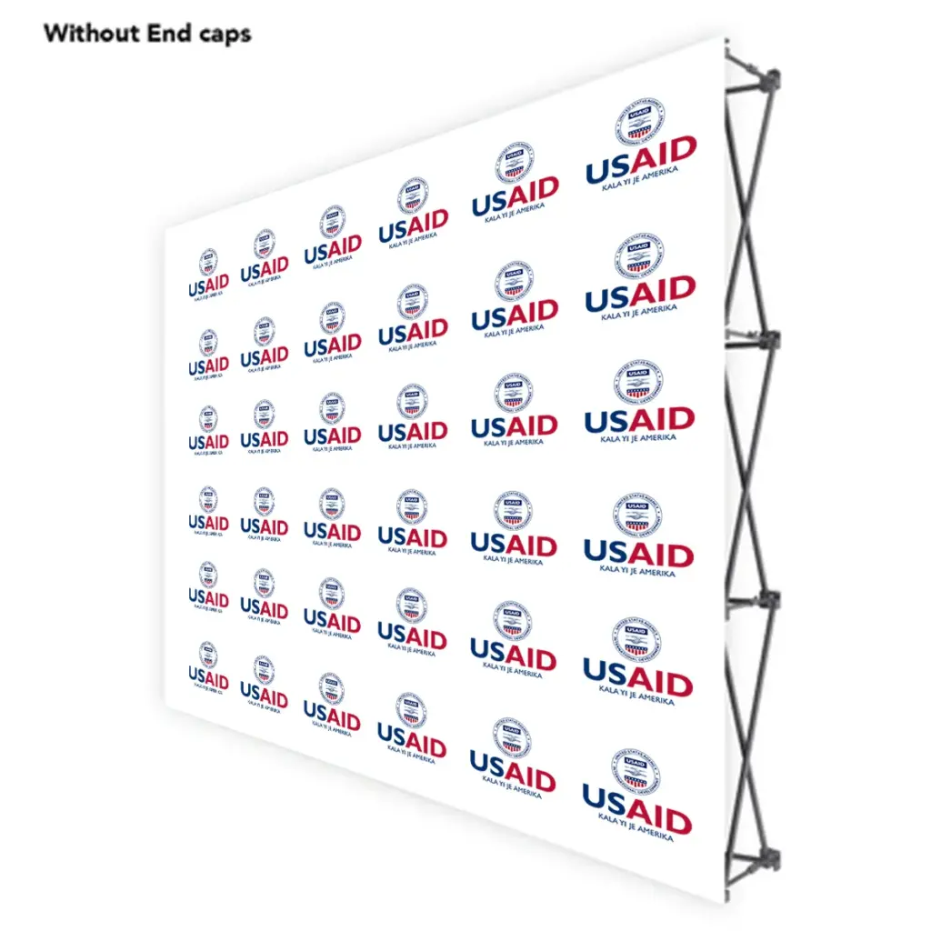 USAID Shilluk ONE CHOICE 8 Ft. Fabric Pop Up Display - 89"H Straight Graphic Package