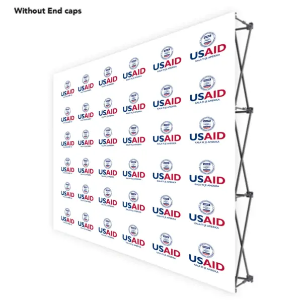 USAID Shilluk ONE CHOICE 8 Ft. Fabric Pop Up Display - 89"H Straight Graphic Package