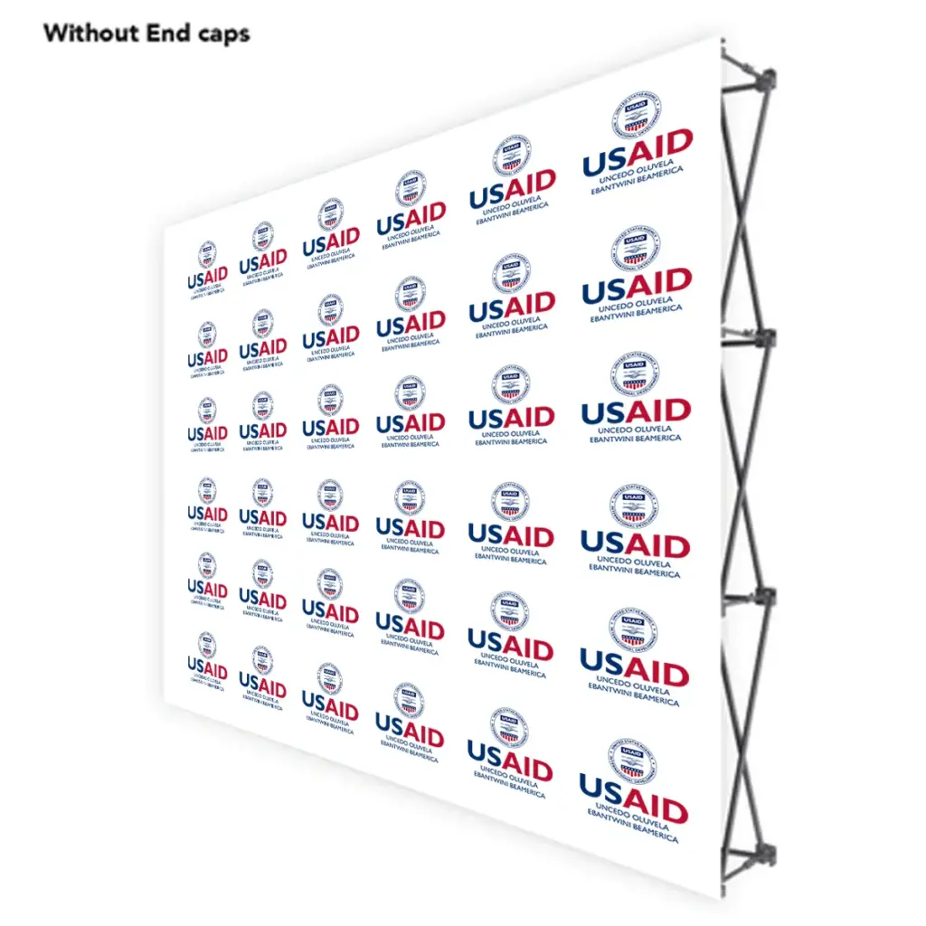 USAID Sindebele ONE CHOICE 8 Ft. Fabric Pop Up Display - 89"H Straight Graphic Package