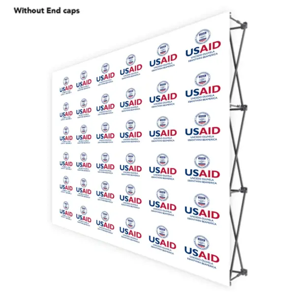 USAID Sindebele ONE CHOICE 8 Ft. Fabric Pop Up Display - 89"H Straight Graphic Package