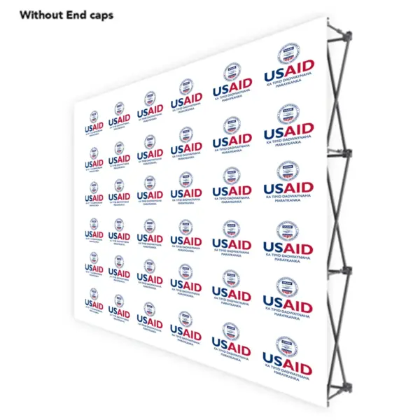 USAID Somali ONE CHOICE 8 Ft. Fabric Pop Up Display - 89"H Straight Graphic Package