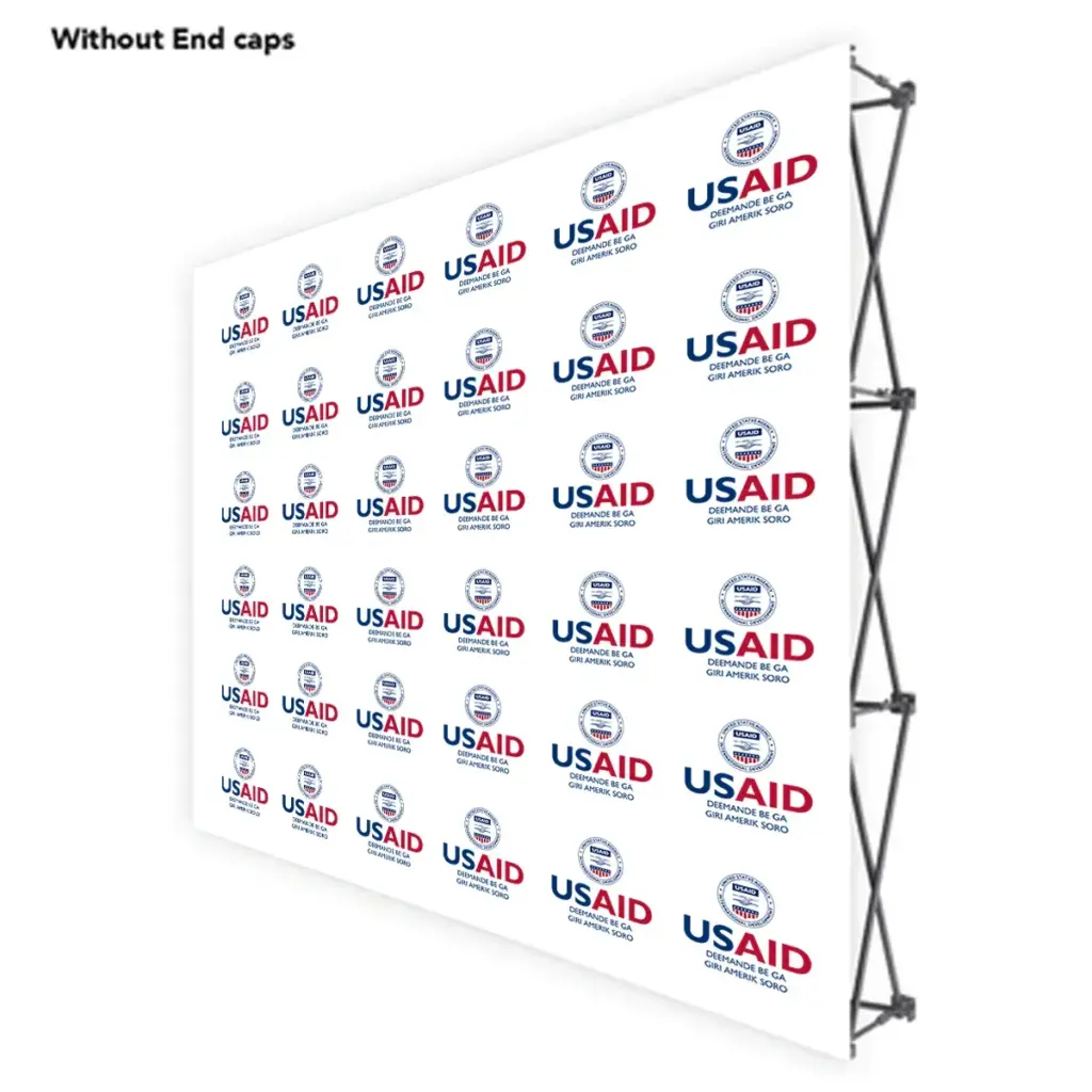 USAID Soninke ONE CHOICE 8 Ft. Fabric Pop Up Display - 89"H Straight Graphic Package