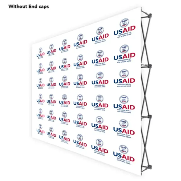 USAID Soninke ONE CHOICE 8 Ft. Fabric Pop Up Display - 89"H Straight Graphic Package