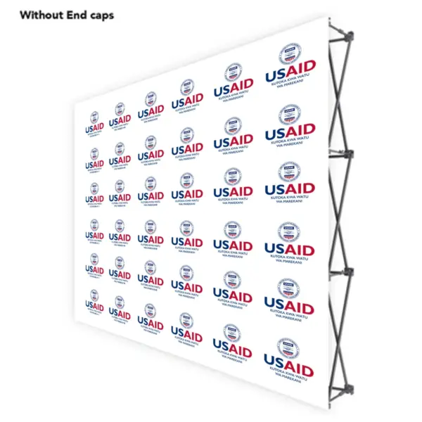 USAID Swahili ONE CHOICE 8 Ft. Fabric Pop Up Display - 89"H Straight Graphic Package
