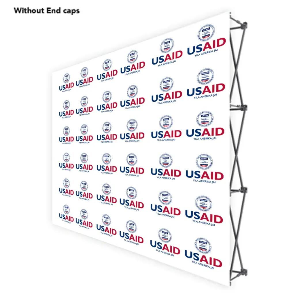 USAID Wala ONE CHOICE 8 Ft. Fabric Pop Up Display - 89"H Straight Graphic Package