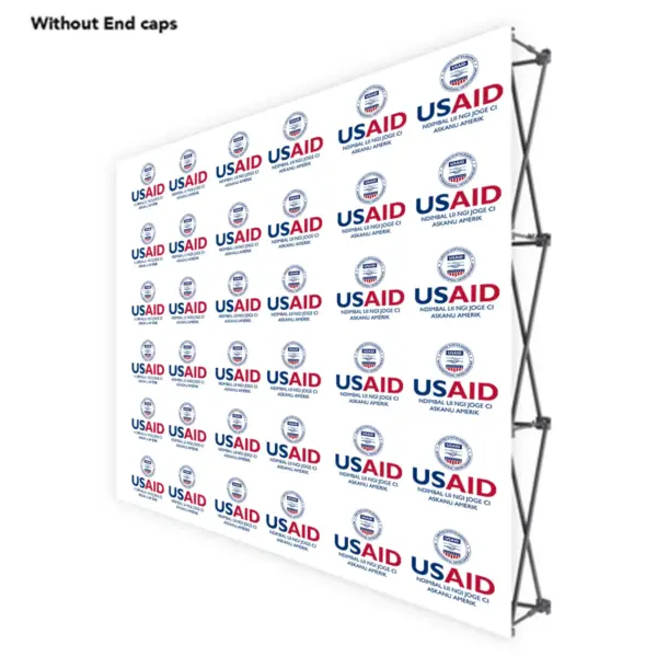 USAID Wolof ONE CHOICE 8 Ft. Fabric Pop Up Display - 89"H Straight Graphic Package