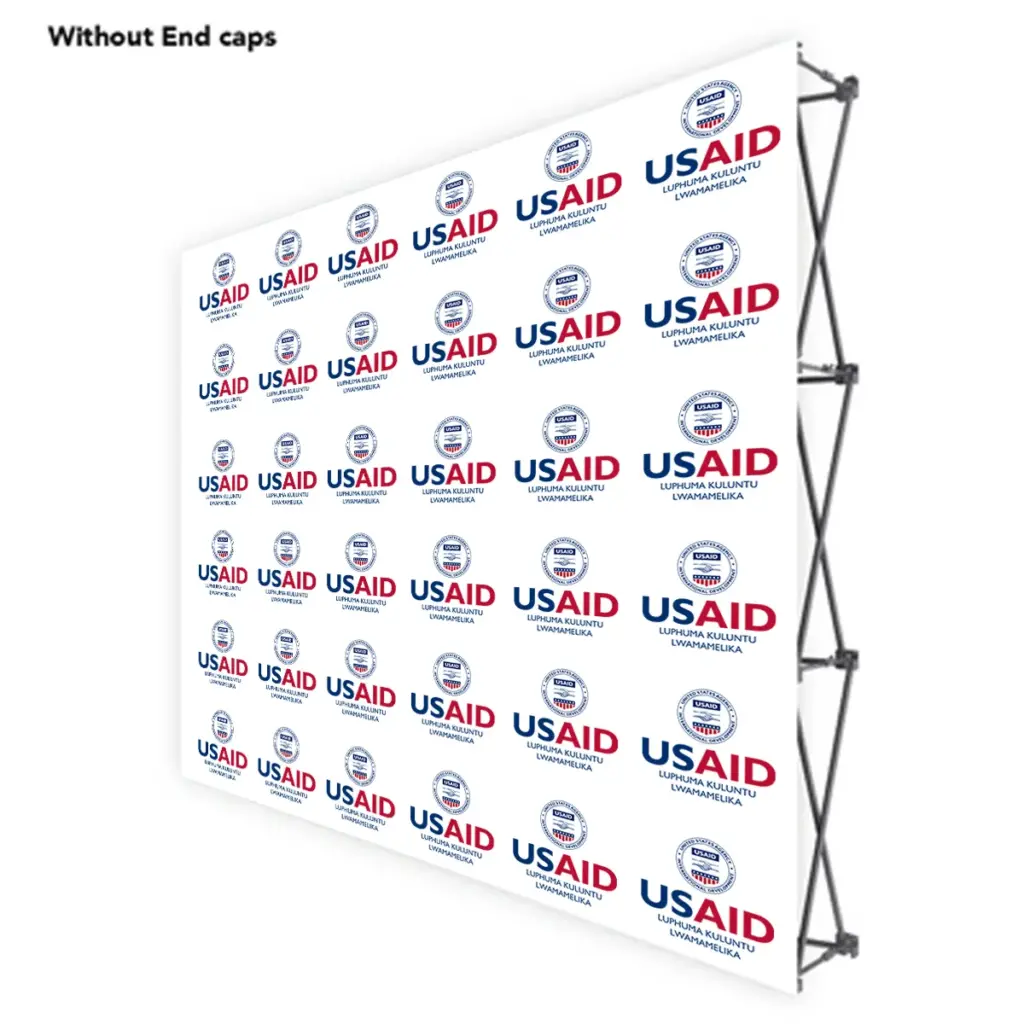 USAID Xhosa ONE CHOICE 8 Ft. Fabric Pop Up Display - 89"H Straight Graphic Package