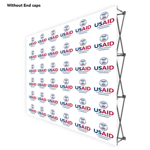 USAID Xhosa ONE CHOICE 8 Ft. Fabric Pop Up Display - 89"H Straight Graphic Package