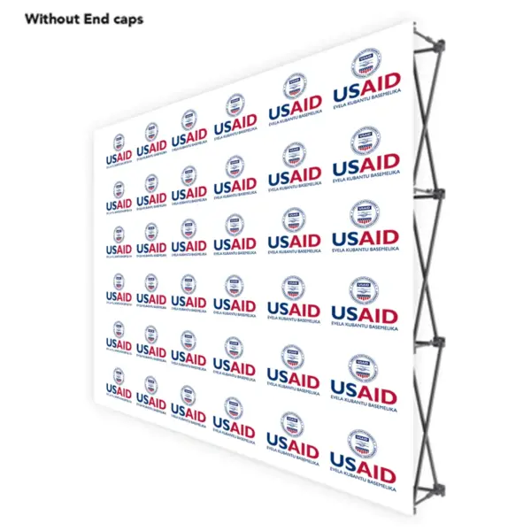 USAID Zulu ONE CHOICE 8 Ft. Fabric Pop Up Display - 89"H Straight Graphic Package