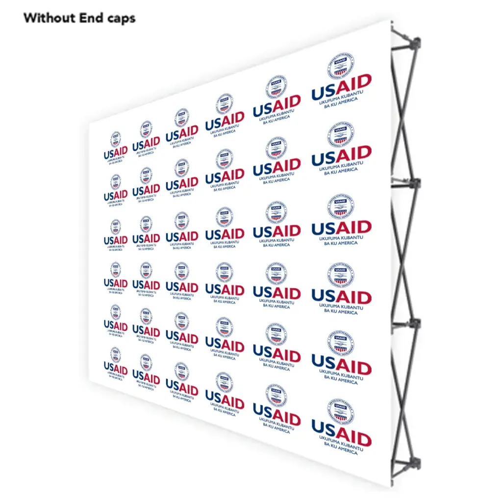 USAID Bemba ONE CHOICE 8 Ft. Fabric Pop Up Display - 89"H Straight Graphic Package