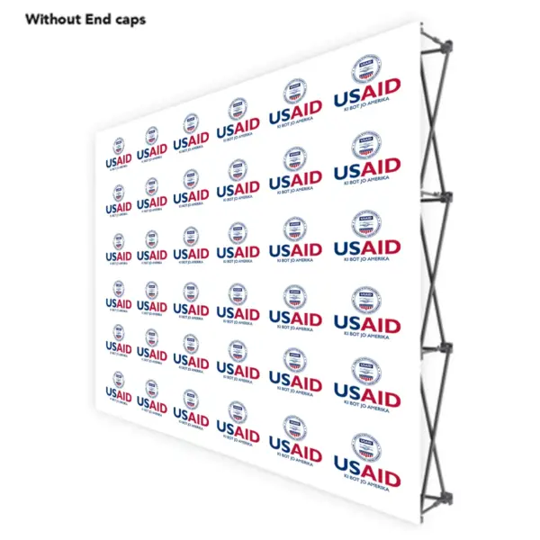 USAID Acholi ONE CHOICE 8 Ft. Fabric Pop Up Display - 89"H Straight Graphic Package