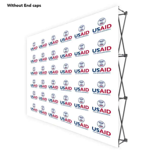 USAID Dhopadhola ONE CHOICE 8 Ft. Fabric Pop Up Display - 89"H Straight Graphic Package