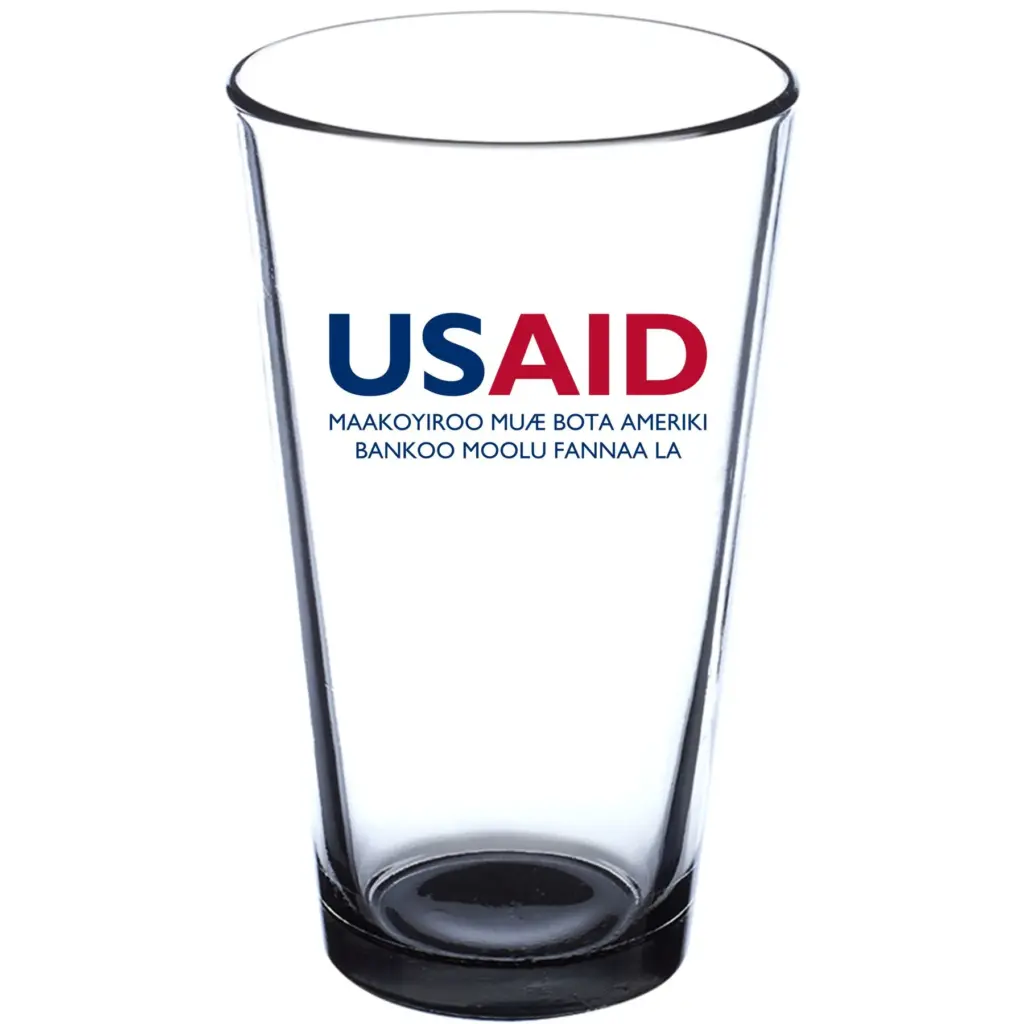 USAID Mandinka - 16 oz. Imported Pint Glasses