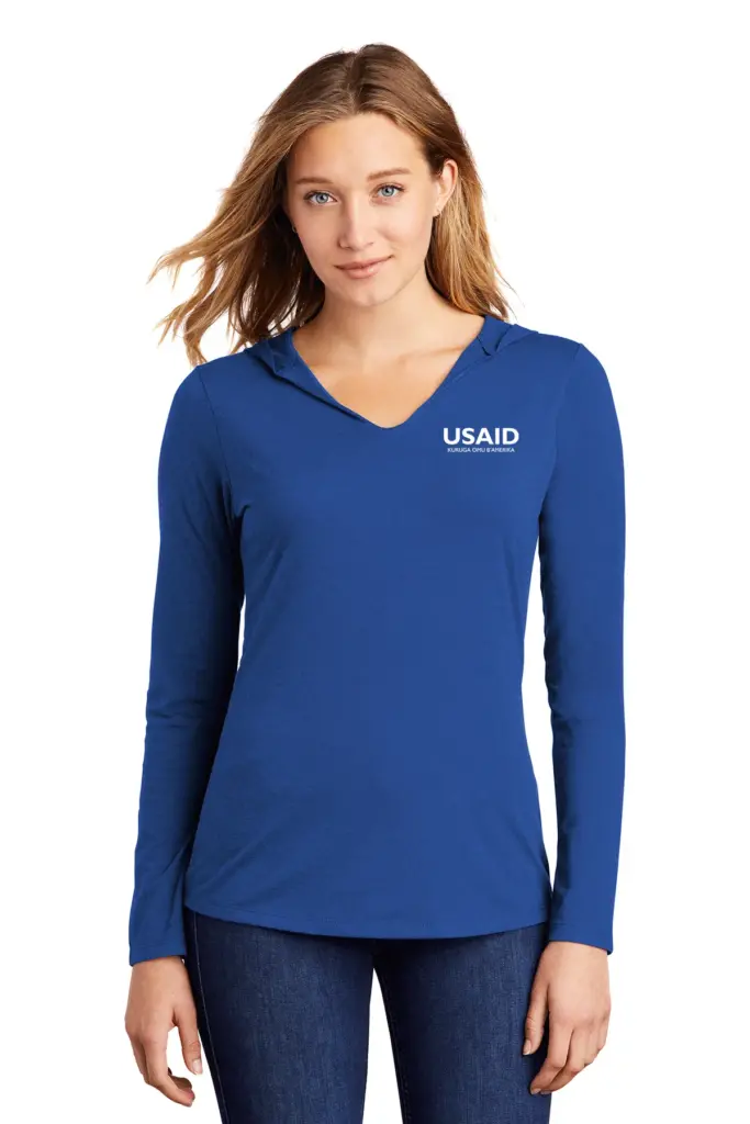 USAID Runyankole District Ladies Perfect Tri Long Sleeve Hoodie