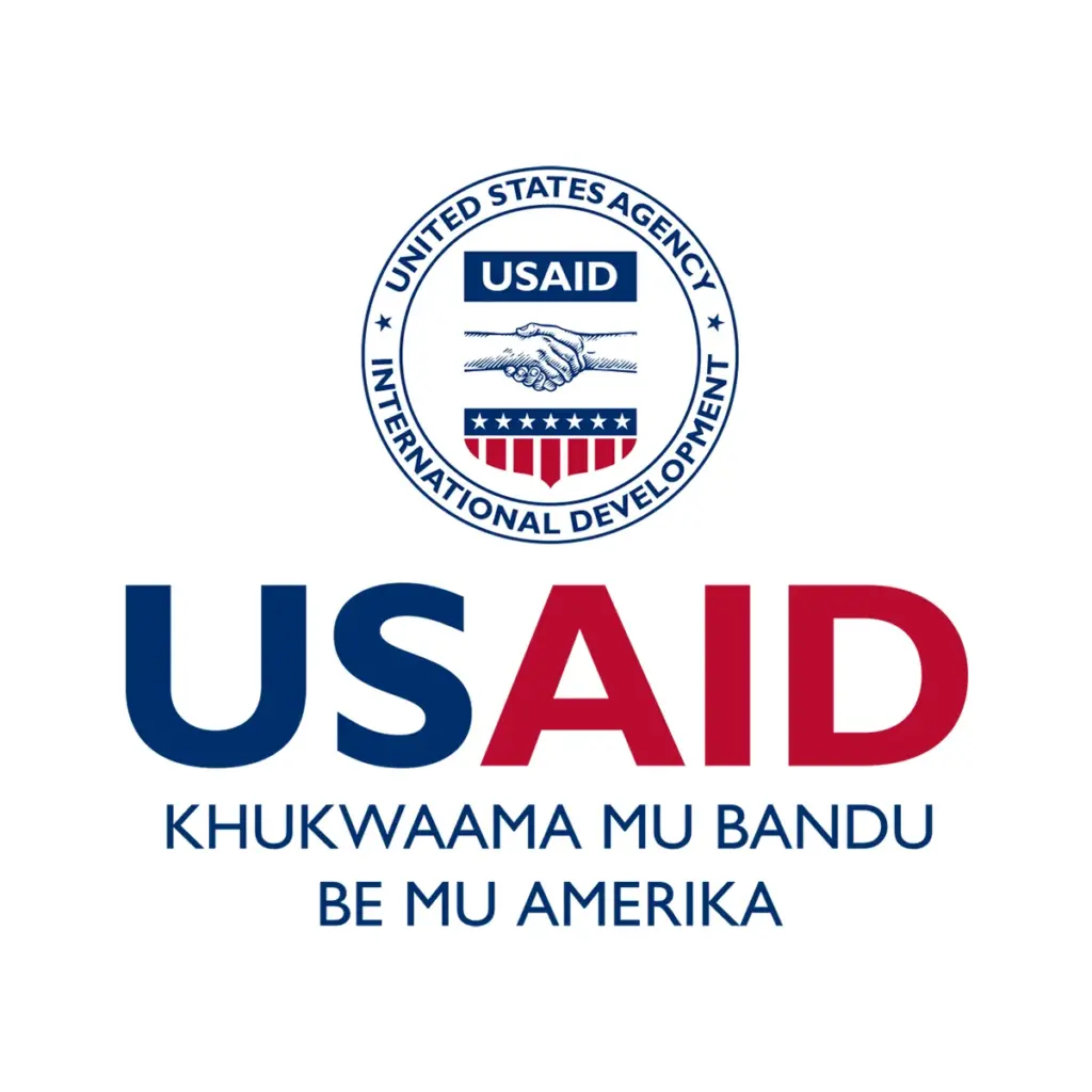 USAID Lugisu Decal on White Vinyl Material. Full Color