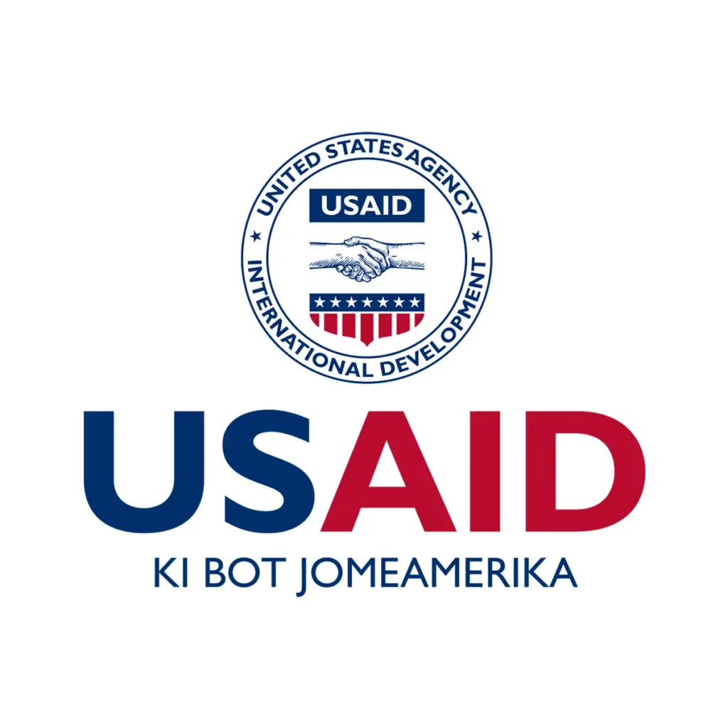 USAID Luo Decal on White Vinyl Material. Full Color
