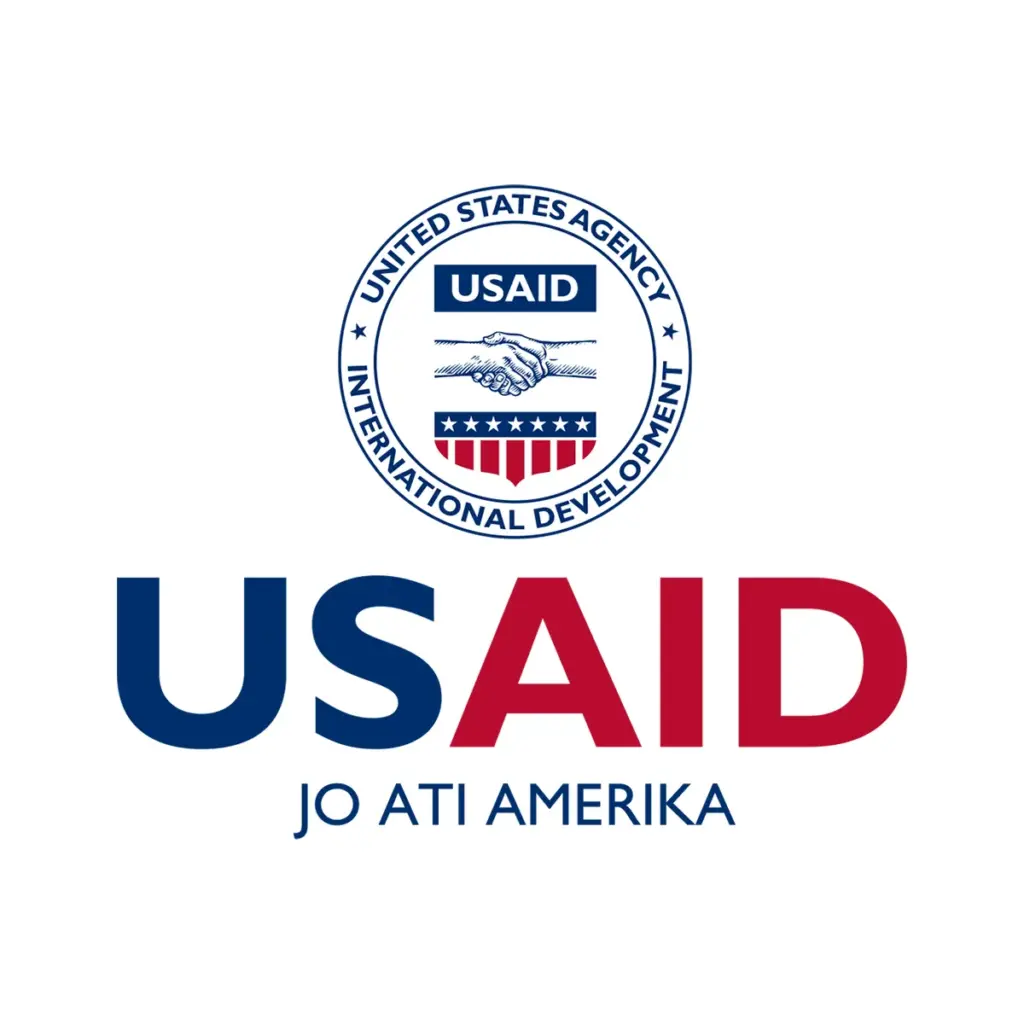 USAID Otuho Decal on White Vinyl Material. Full Color