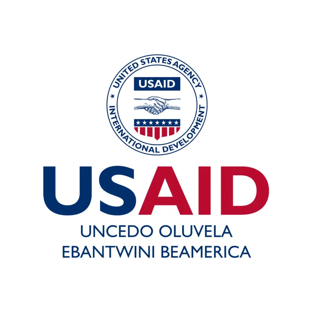 USAID Sindebele Decal on White Vinyl Material. Full Color