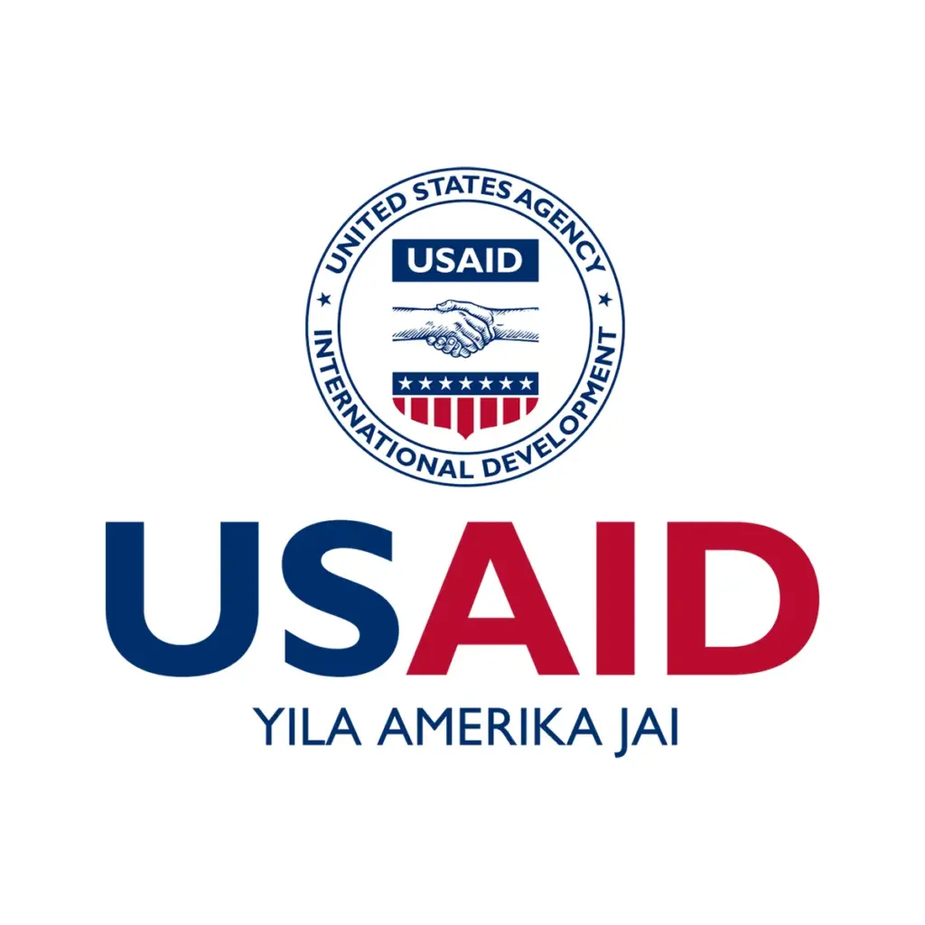 USAID Wala Decal on White Vinyl Material. Full Color