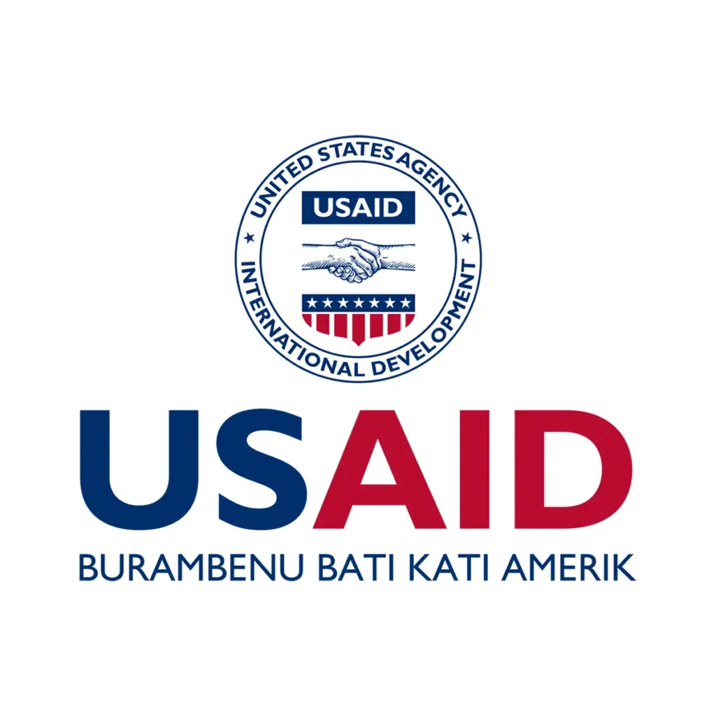 USAID Joola Decal on White Vinyl Material - (3"x3"). Full color.