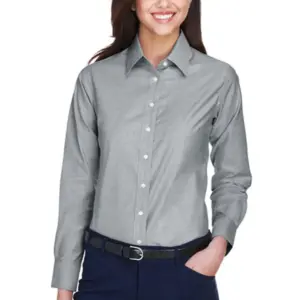 USAID Joola Harriton Ladies Long-Sleeve Oxford with Stain-Release