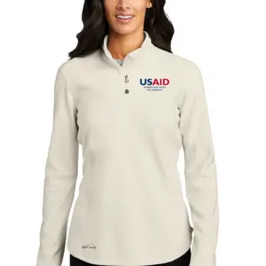 USAID Swahili Eddie Bauer Ladies 1/2 Zip Microfleece Jacket