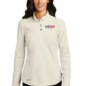 USAID Shilluk Eddie Bauer Ladies 1/2 Zip Microfleece Jacket