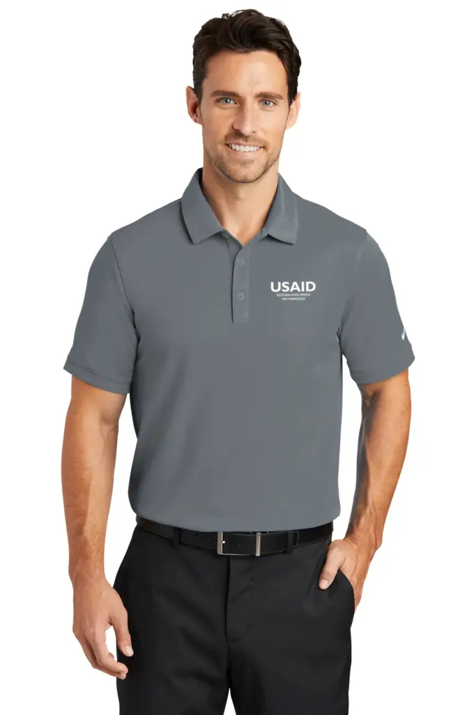 USAID Swahili - Nike Adult Golf Dri-FIT Solid Icon Pique Polo Shirt