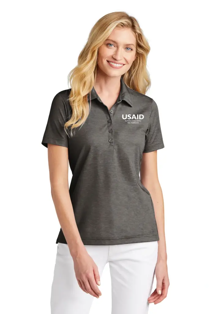 USAID Swahili TravisMathew Ladies Oceanside Heather Polo