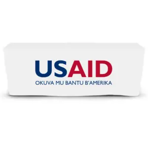 USAID Lusoga - 6' Fitted Dye Sub Tablecloth  White