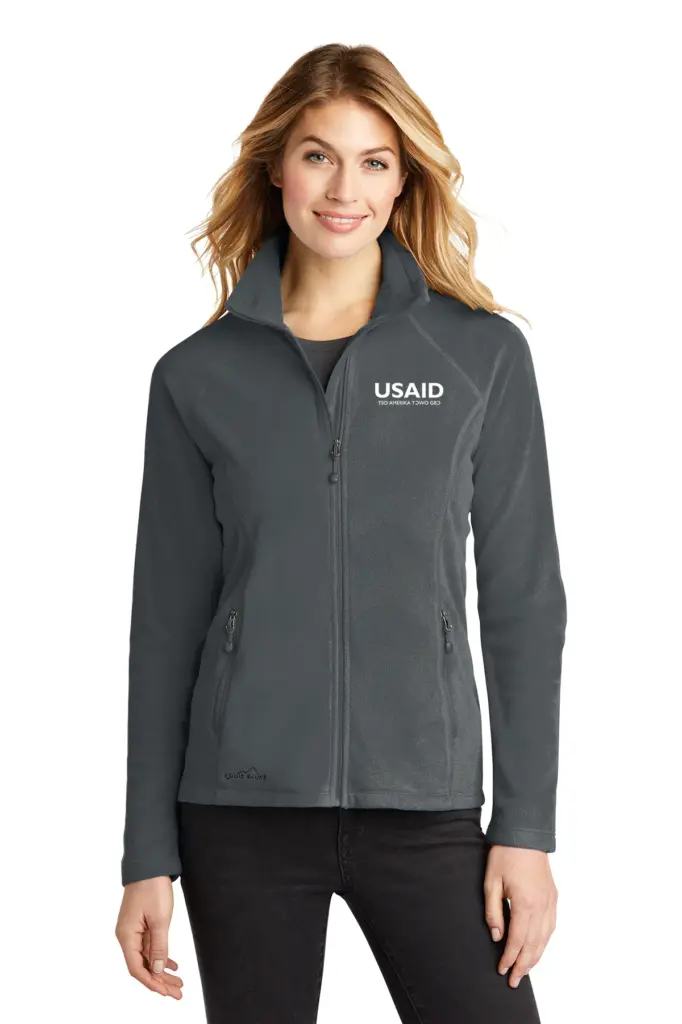 USAID Ewe Eddie Bauer Ladies Full-Zip Microfleece Jacket