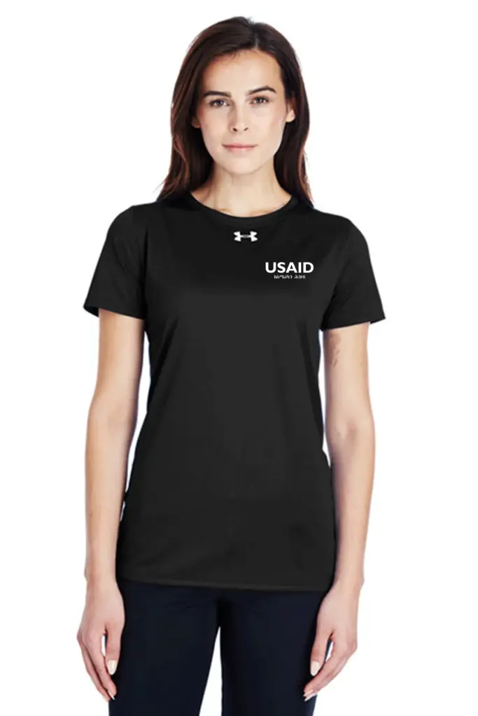 USAID Amharic Under Armour UA Ladies Locker Short Sleeve Shirt