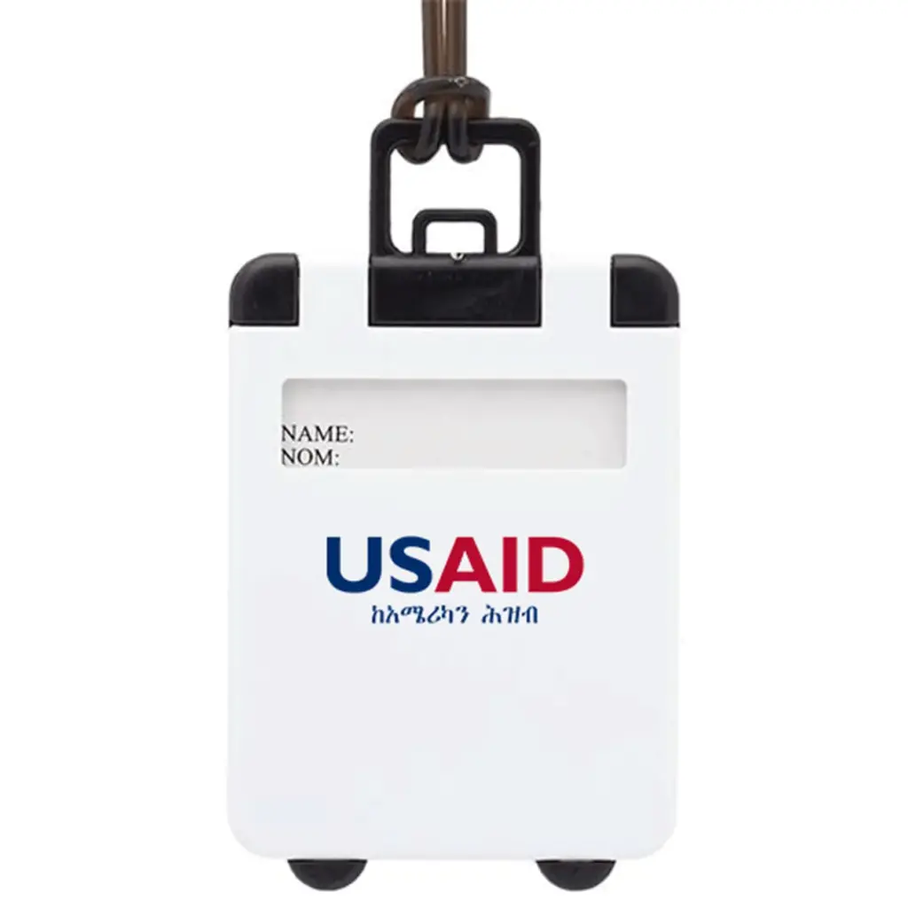 USAID Amharic - Mini Carry On Luggage Tags