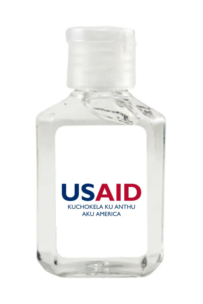 USAID Nyanja - Antibacterial Hand Sanitizer Gel on White Label