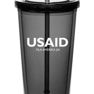 USAID Wala - 20 Oz. Double Wall Acrylic Bottles w/Straws