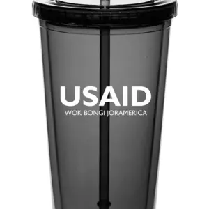USAID Dhopadhola - 20 Oz. Double Wall Acrylic Bottles w/Straws
