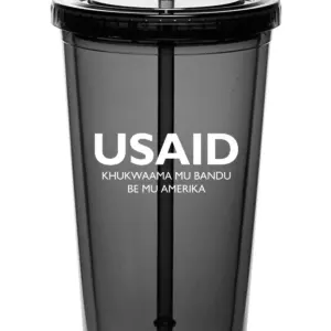USAID Lugisu - 20 Oz. Double Wall Acrylic Bottles w/Straws