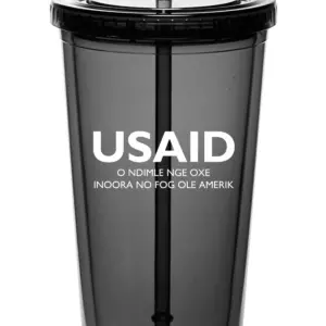 USAID Serere - 20 Oz. Double Wall Acrylic Bottles w/Straws