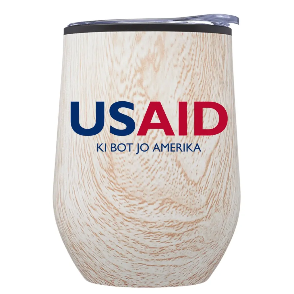 USAID Acholi - 12 Oz. Palmera Stemless Wine Tumbler w/Lid