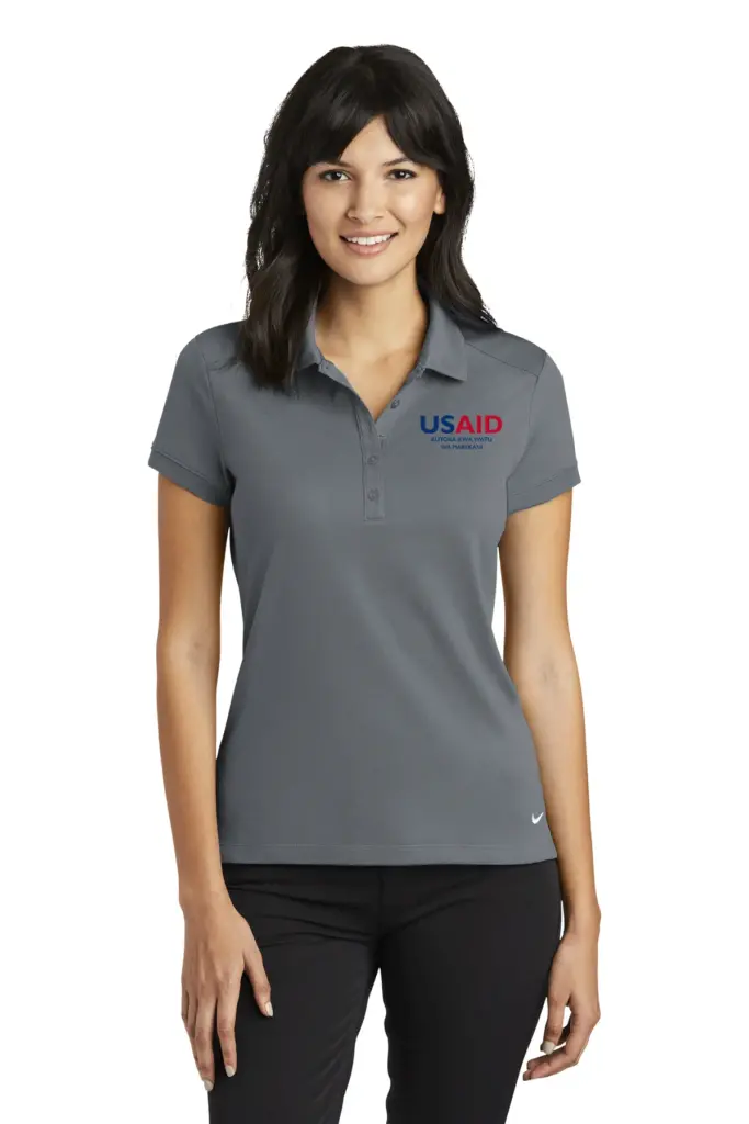USAID Swahili Nike Ladies Dri-FIT Solid Icon Pique Polo Shirt