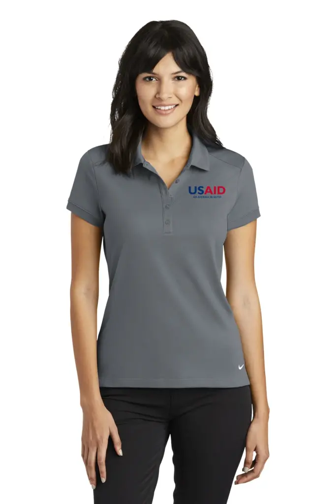 USAID Gonja Nike Ladies Dri-FIT Solid Icon Pique Polo Shirt