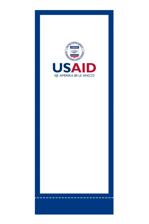 USAID Ga-Dangme Econo 24" Small Table Top Retractable Banner - Full Color